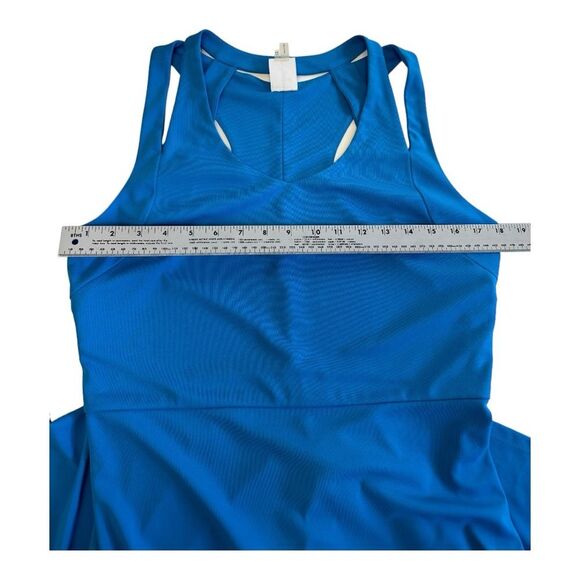 Teal Blue Sleeveless Midi Dress High Low Hem Casual - Picture 6 of 9